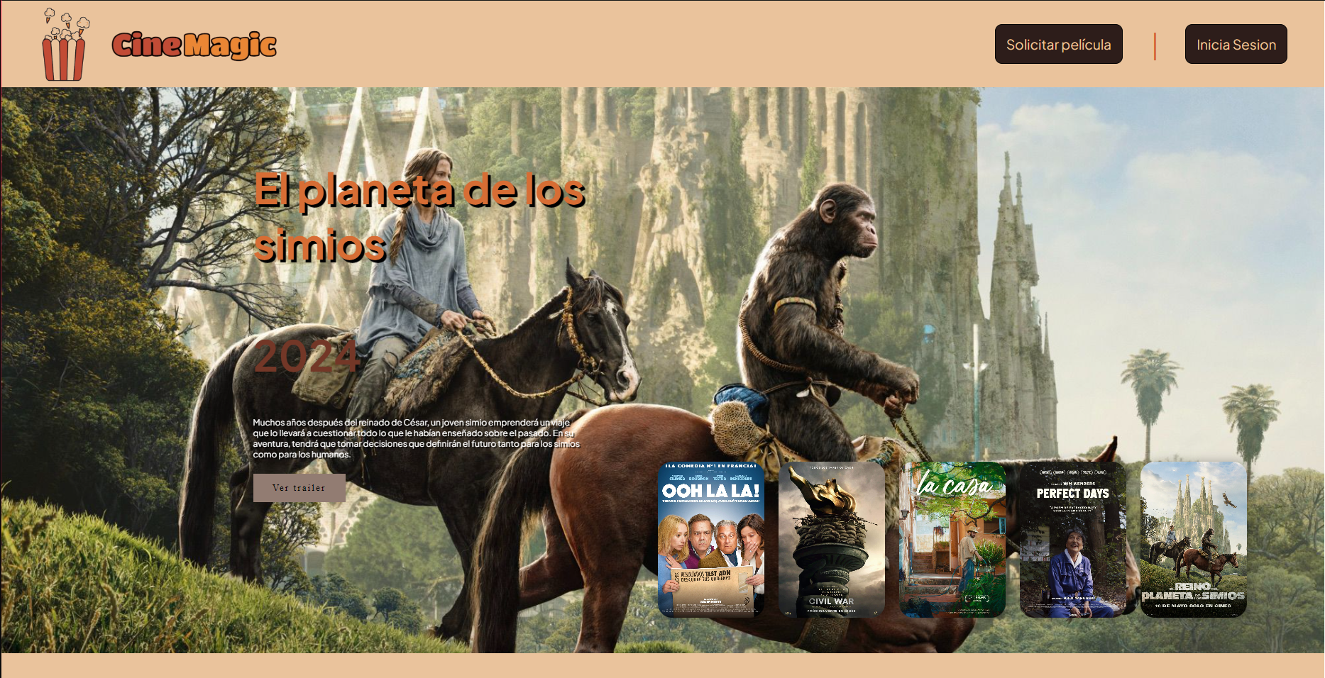 Pagina principal de la web